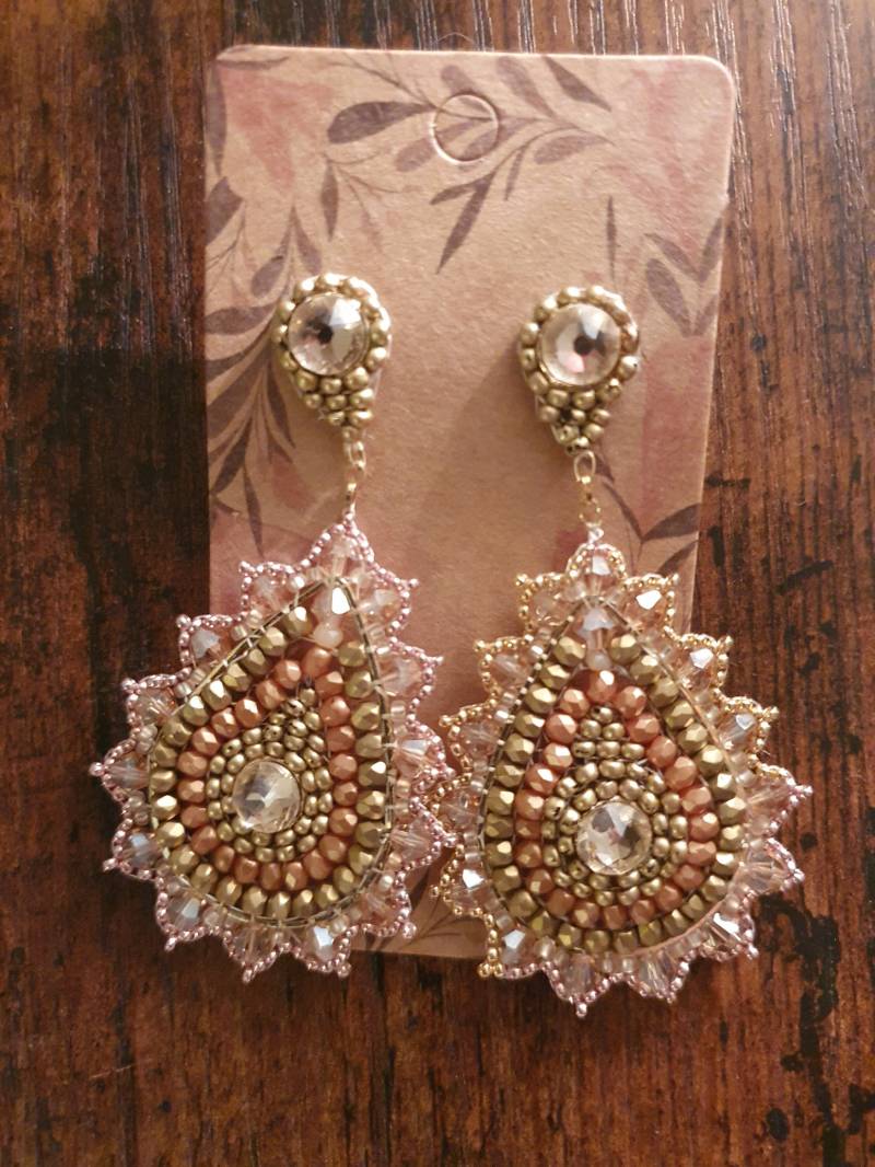 Rosegoldfarbene Perlohrringe Cinderella Dreams | Handmade Rosegoldfarbene Perlohrringe Cinderella Dreams | Handmade von LaPerlabySarah