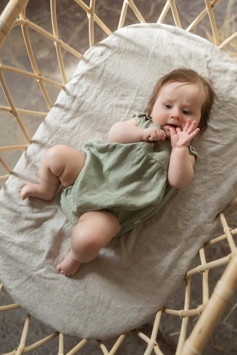 Strampler Ariel Für Babies | Leichtes Ärmelloses Kleinkind-Outfit Mit Unteren Druckknöpfen Und Schulterknöpfen Optional Stickerei von LaPetiteAlice