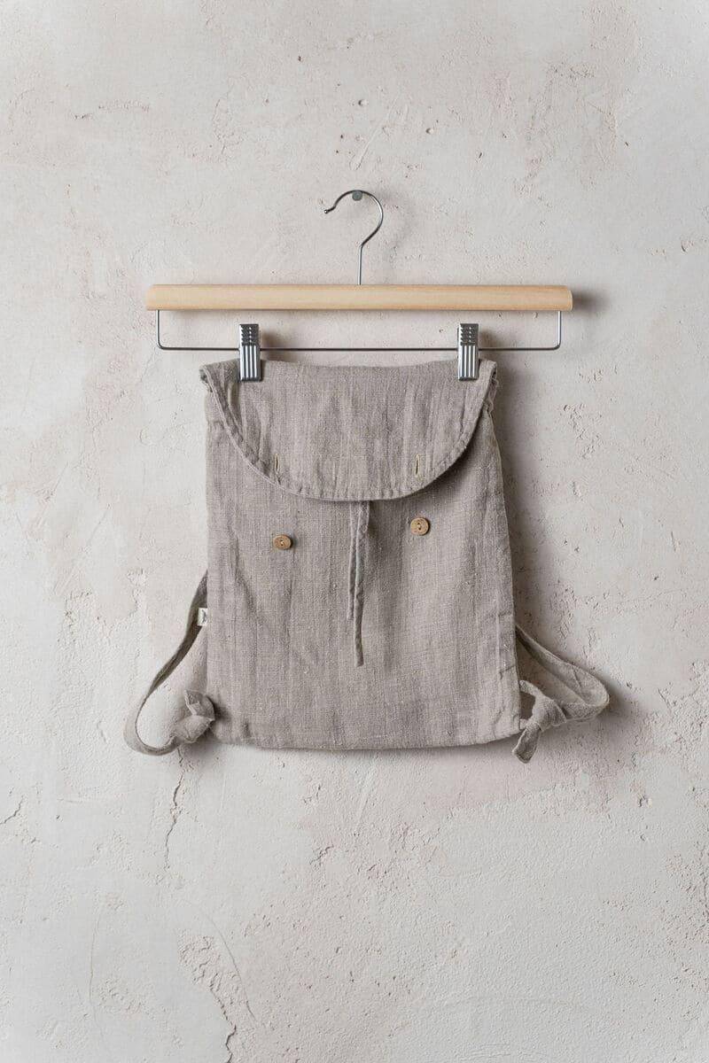 Handgemachter Leinen Rucksack Kinder Schultasche, Babytasche, Optionale Stickerei von LaPetiteAlice