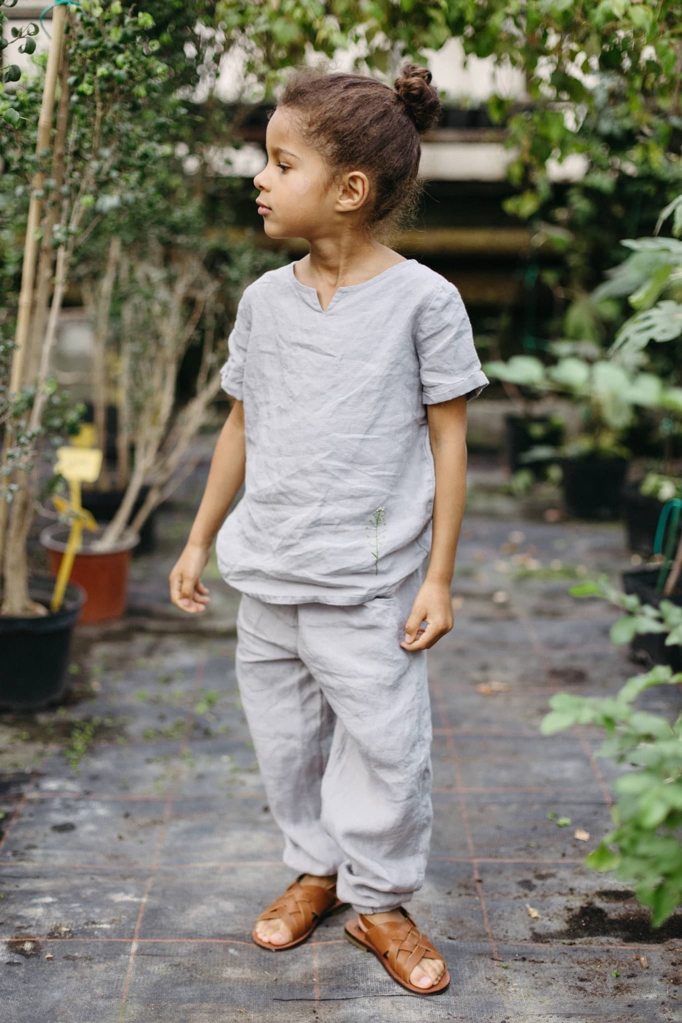 Kinder Leinen Ballonhose Weiche Culottes Mit Entspannter Passform, Optional Stickerei von LaPetiteAlice