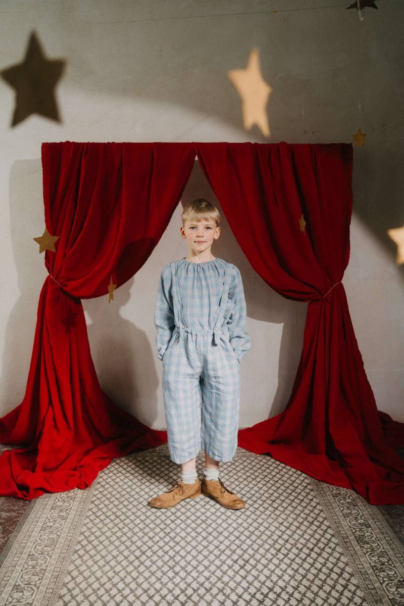 Kinder Leinen Shirt Jamie, Langarm Bio Bluse, Gender Neutral | Optional Stickerei von LaPetiteAlice