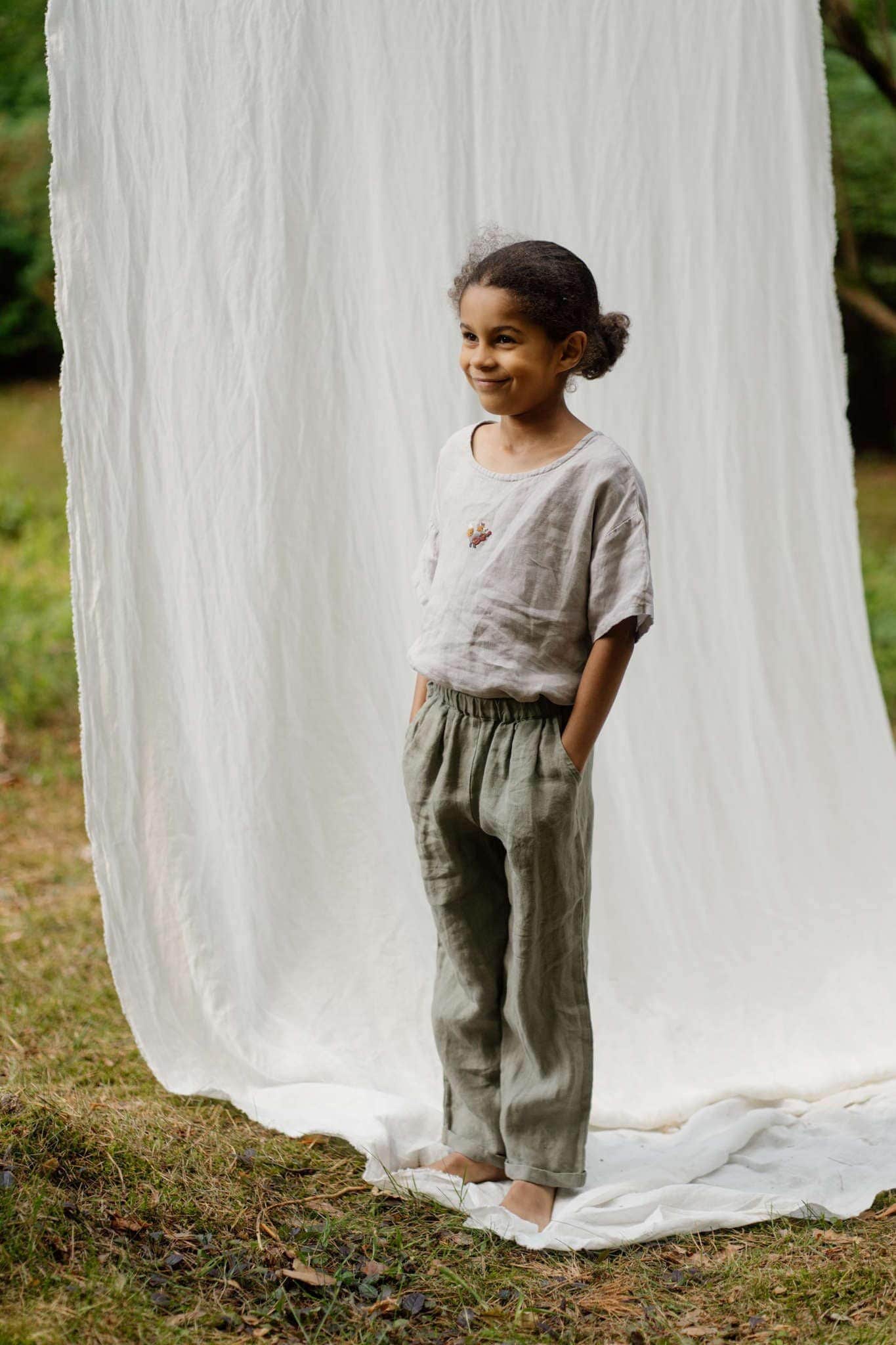 Kinder Leinenhose Sommer Unisex Hose Mit Bündchen Beinen von LaPetiteAlice