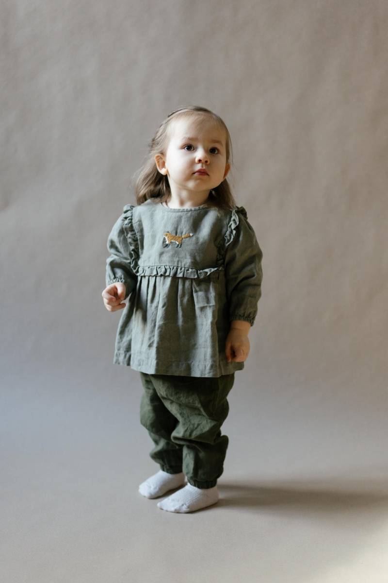 Leinen Baby Tunika Bio Leinen, Optional Mit Stickerei von LaPetiteAlice