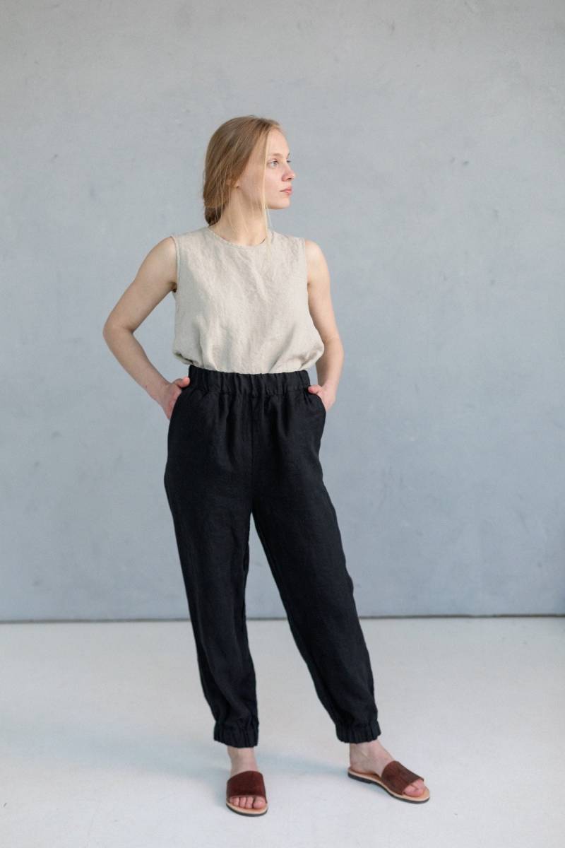 Leinen Ballonhose Boho Haremshose Für Damen Mit Taschen von LaPetiteAlice