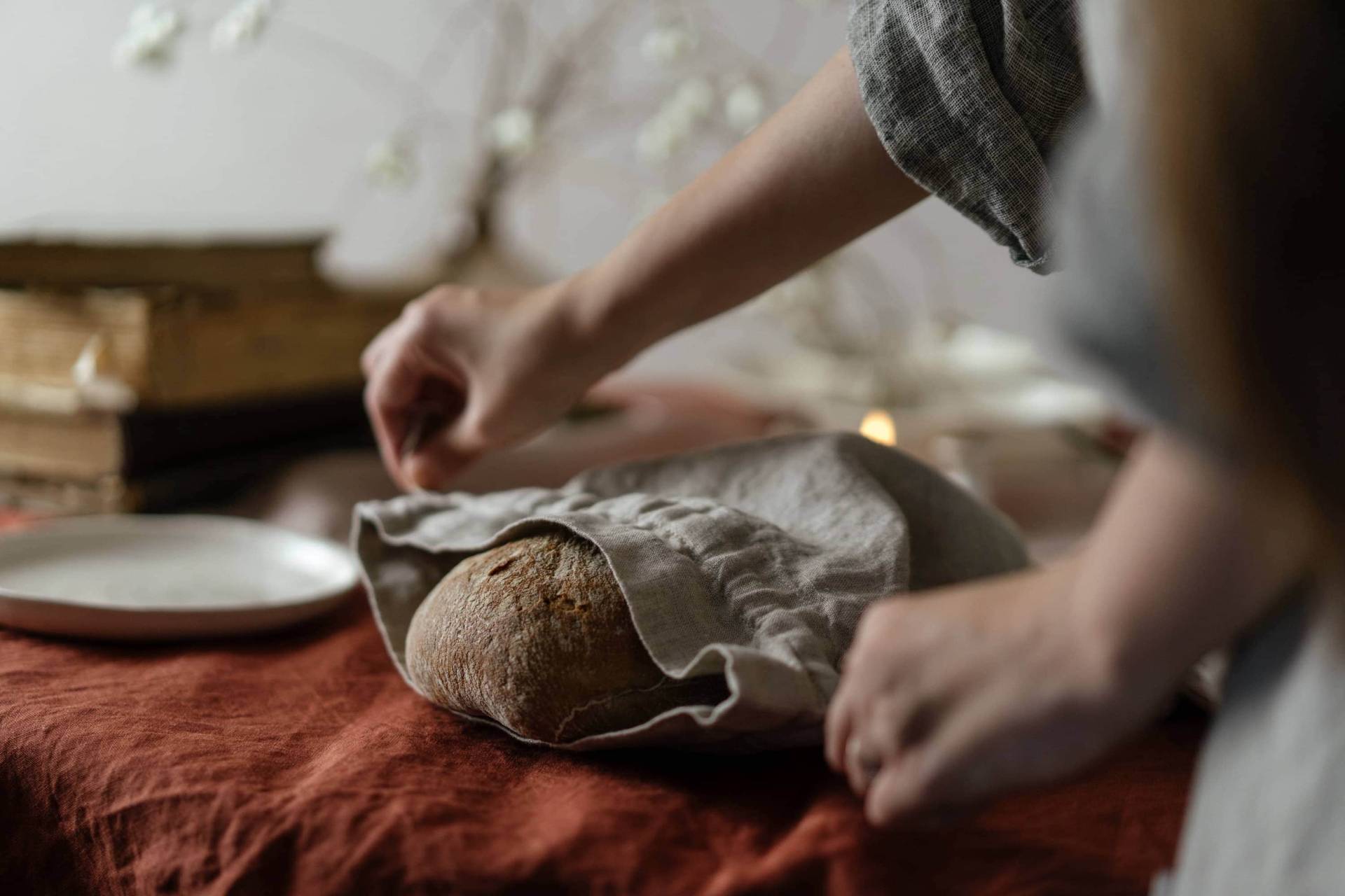 Leinen Brot Tasche Für Ciabatta | Optional Stickerei von LaPetiteAlice