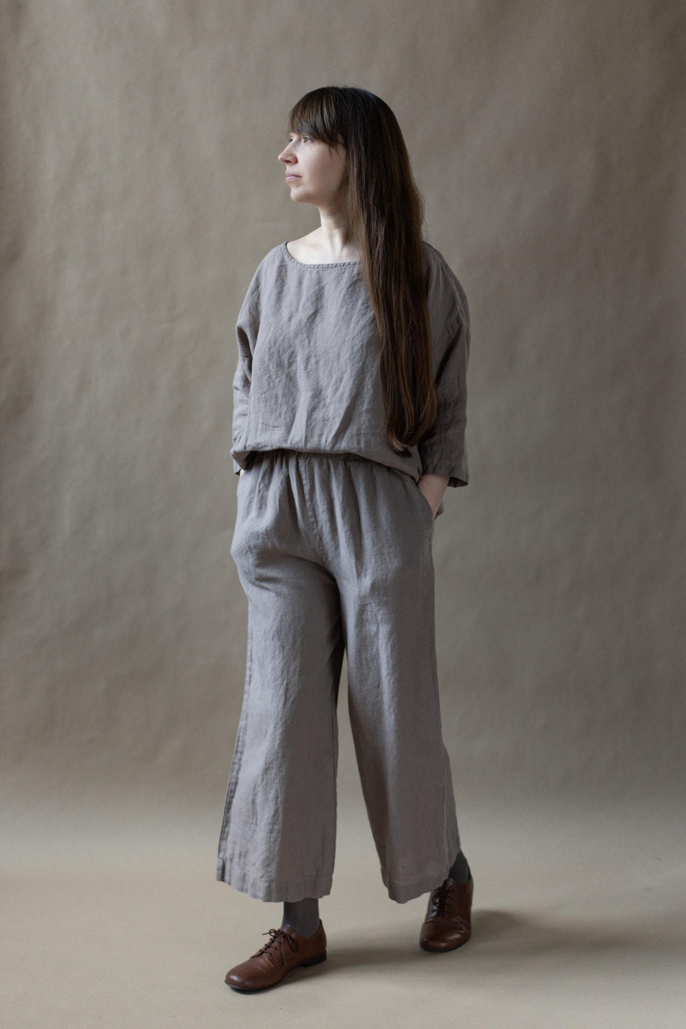 Leinen Culottes Entspannte Hose Mit Weitem Bein, Optional Stickerei von LaPetiteAlice