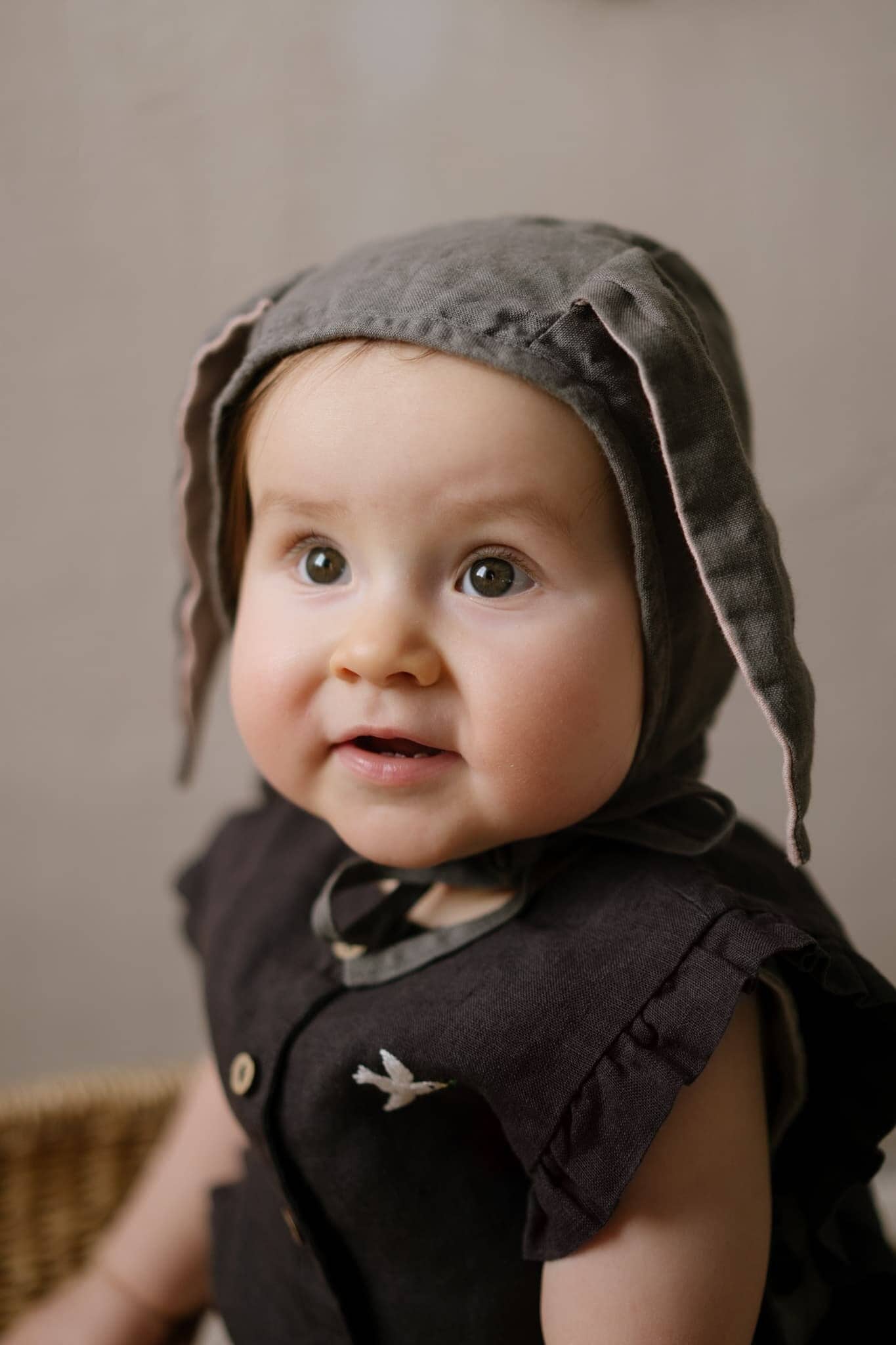 Leinen Häschenmütze | Optional Stickerei von LaPetiteAlice