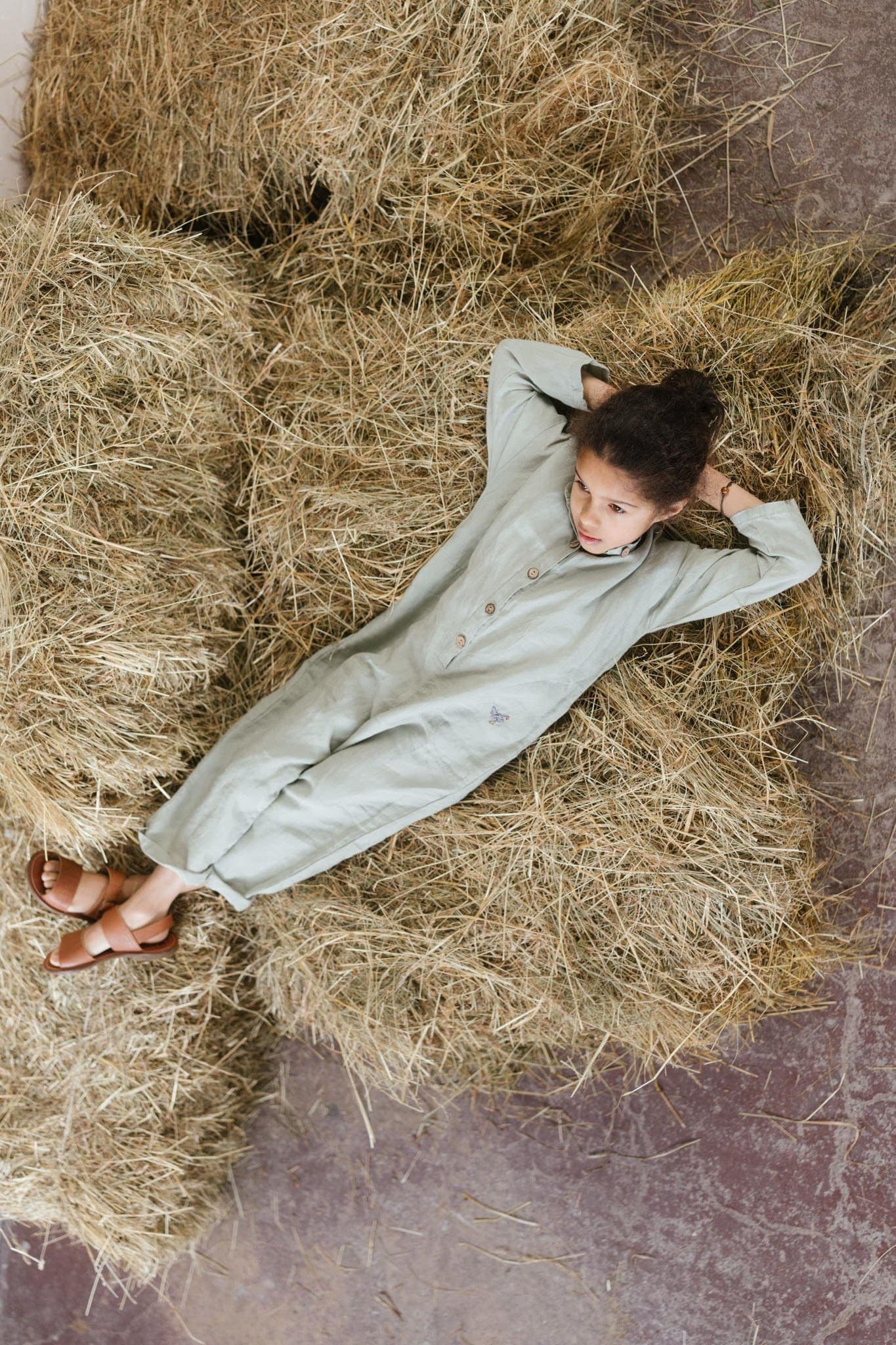 Leinen Kinder Overall Harem Strampler Mit Optionaler Stickerei von LaPetiteAlice