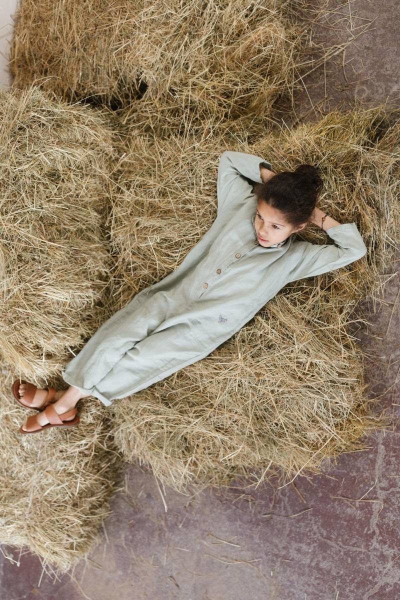 Leinen Kinder Overall Harem Strampler Mit Optionaler Stickerei von LaPetiteAlice