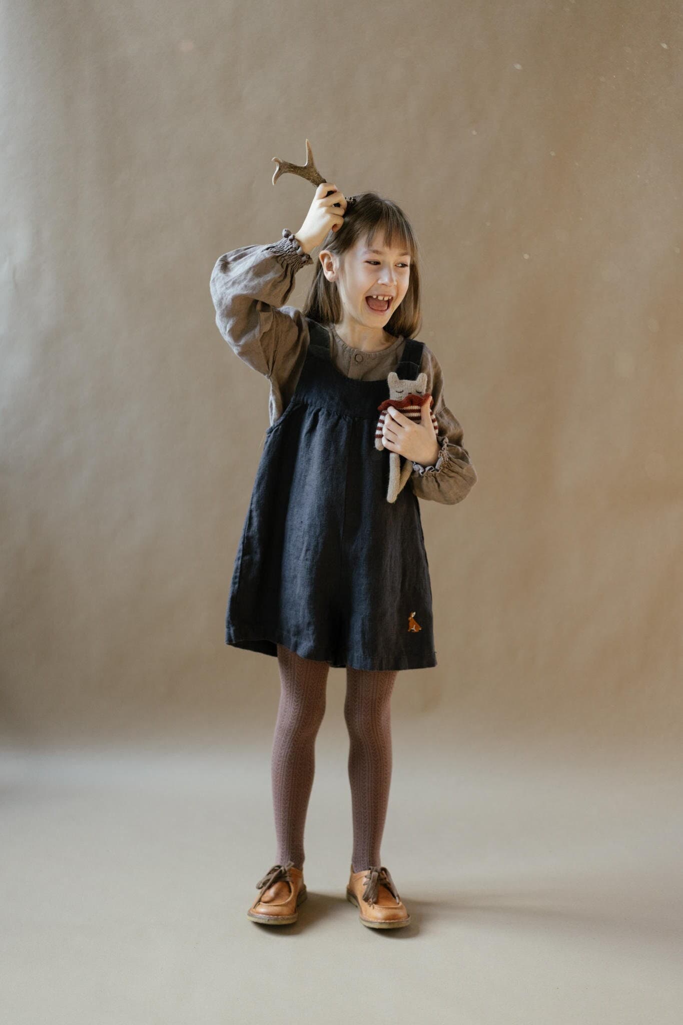 Leinen Kinder Overall Kleid Gewaschen Leinen-strampler, Optional Bestickung von LaPetiteAlice