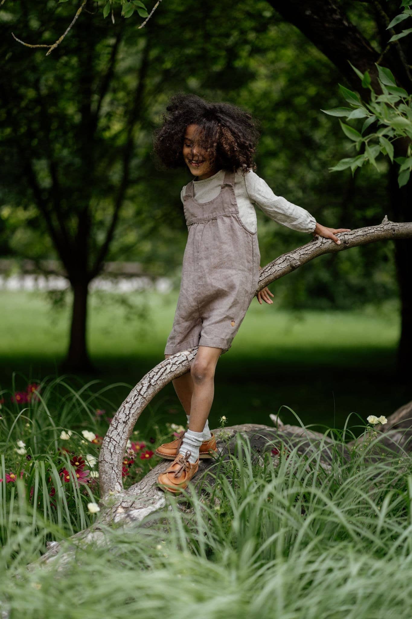 Leinen Puffanzug Kinder Pippa, Strampler, Strampler | Optional Stickerei von LaPetiteAlice