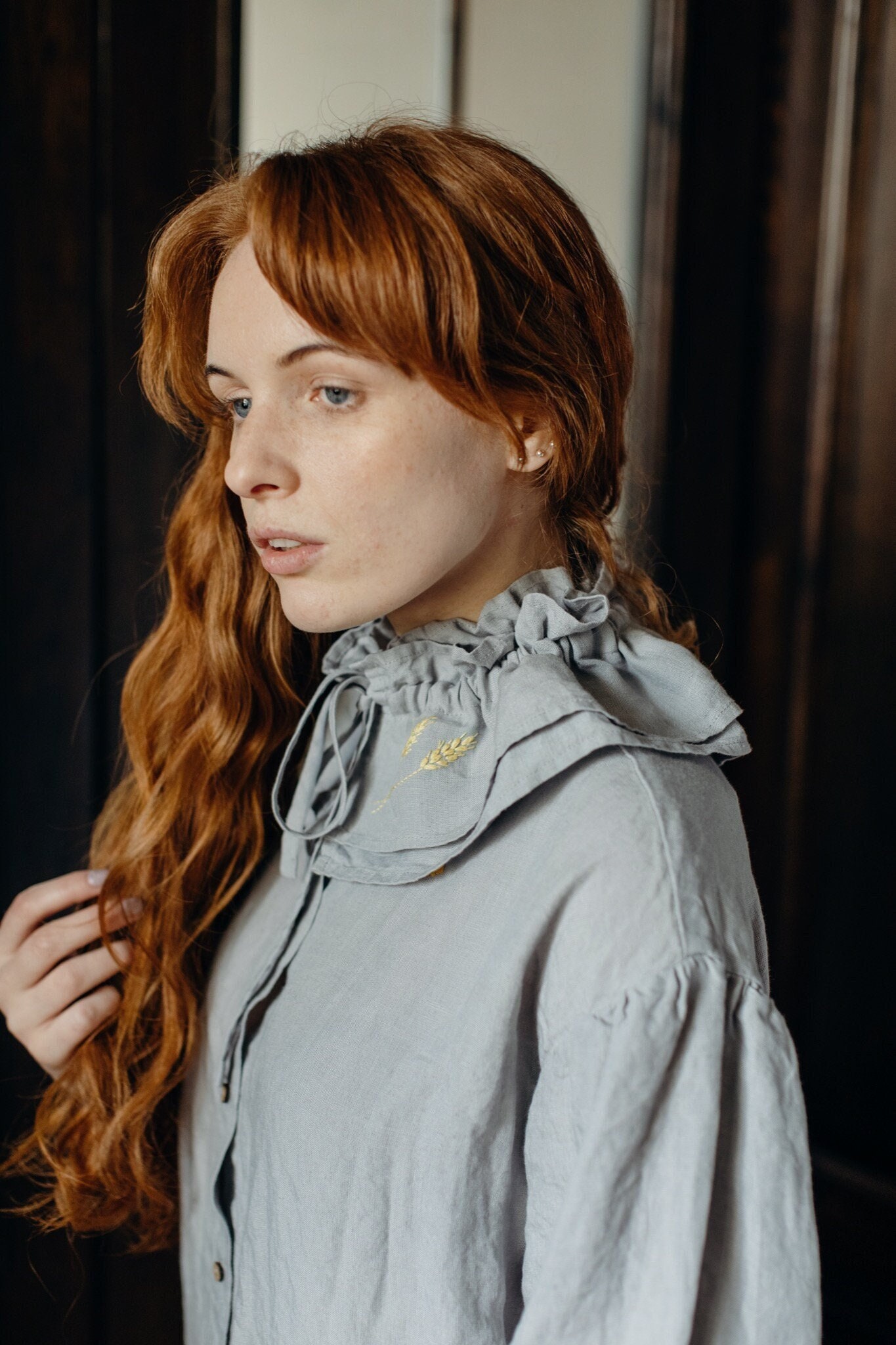 Leinen Rüschenkragen | Optional Stickerei von LaPetiteAlice