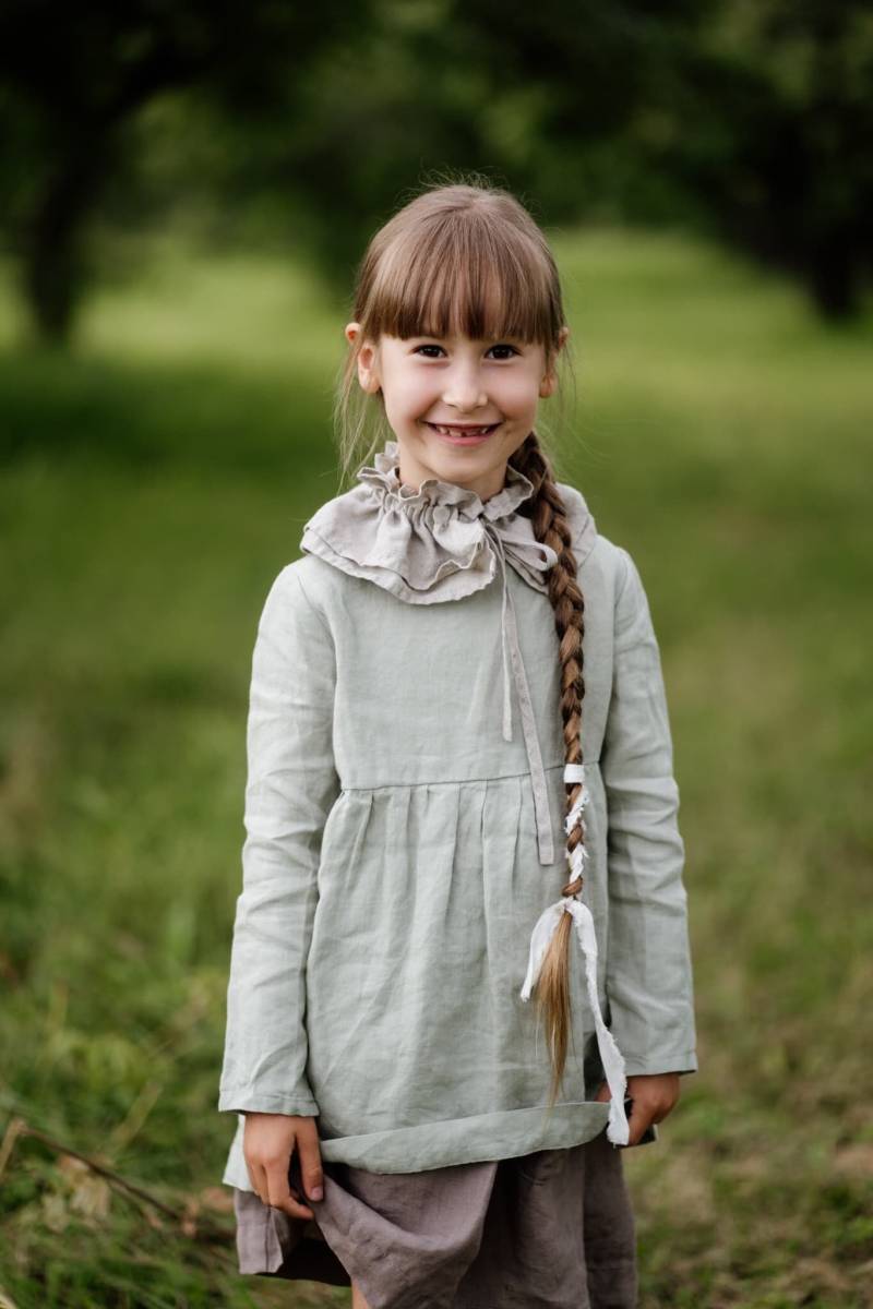 Leinen Rüschenkragen | Optional Stickerei von LaPetiteAlice