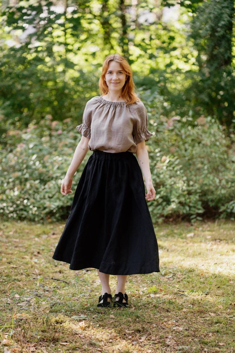 Leinenbluse Rüschenärmel Top, Plus Size Erhältlich von LaPetiteAlice