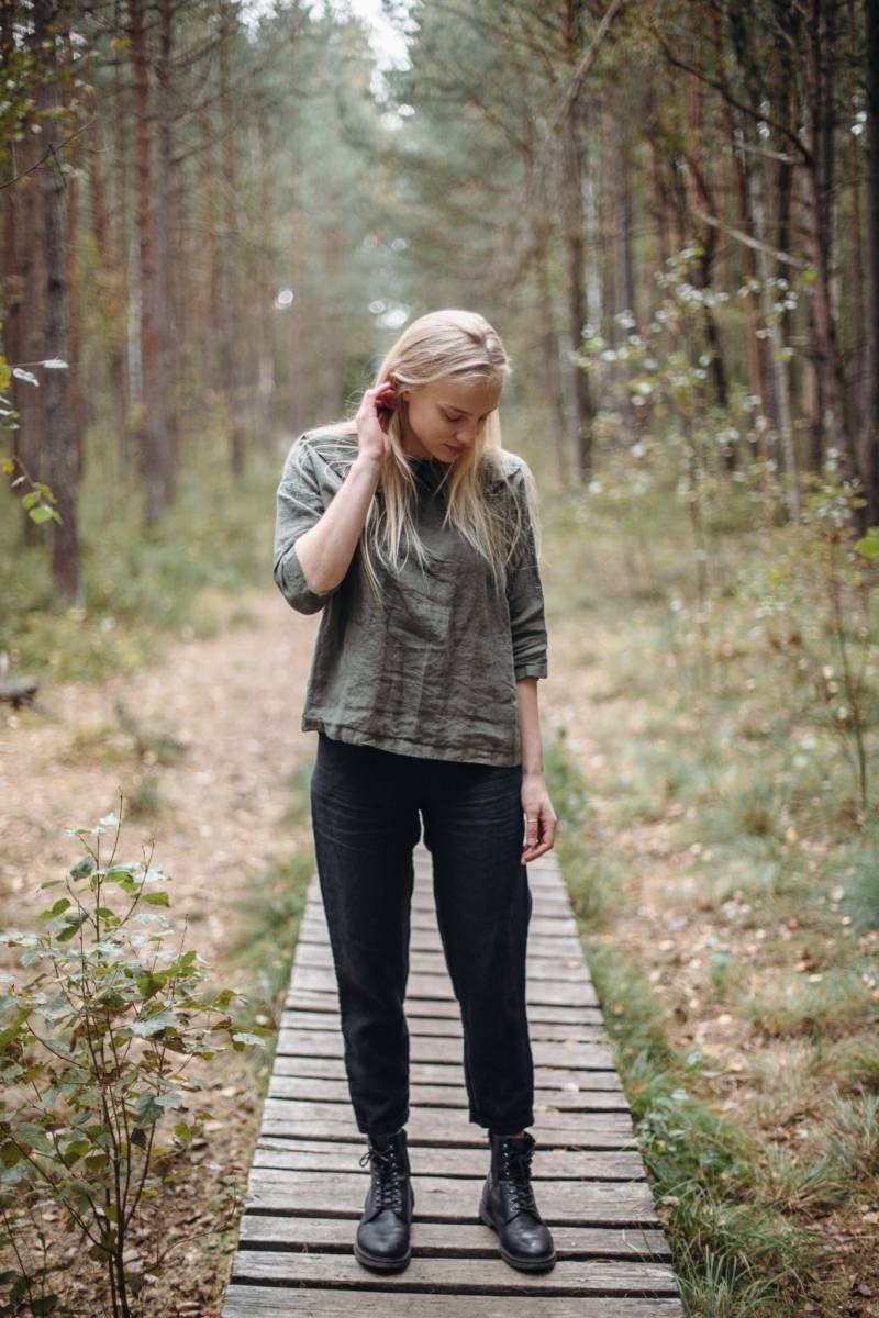 Leinenhose Billie Damenhose Boho Hose Mit Taschen von LaPetiteAlice