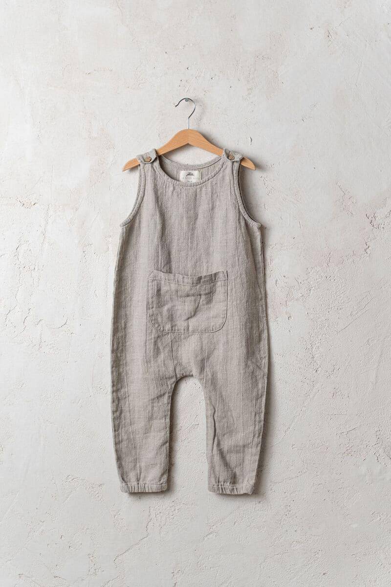 Natürlicher Leinen Kleinkind Overall Winter-Strampler Mit Optionaler Stickerei von LaPetiteAlice