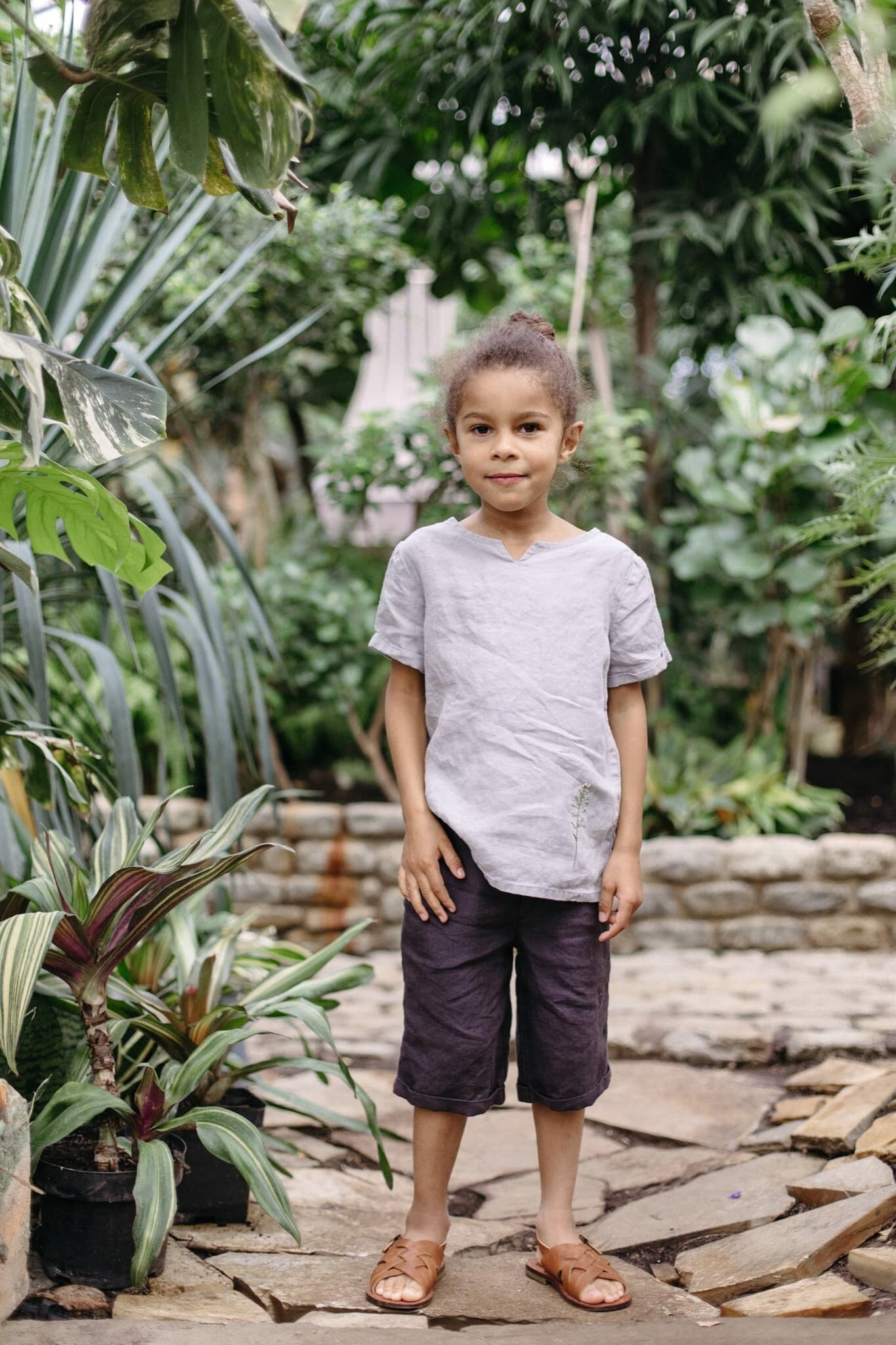 Sommer Leinen Shirt Für Kinder Boho Baby Jungen Kleidung, Optional Mit Stickerei von LaPetiteAlice