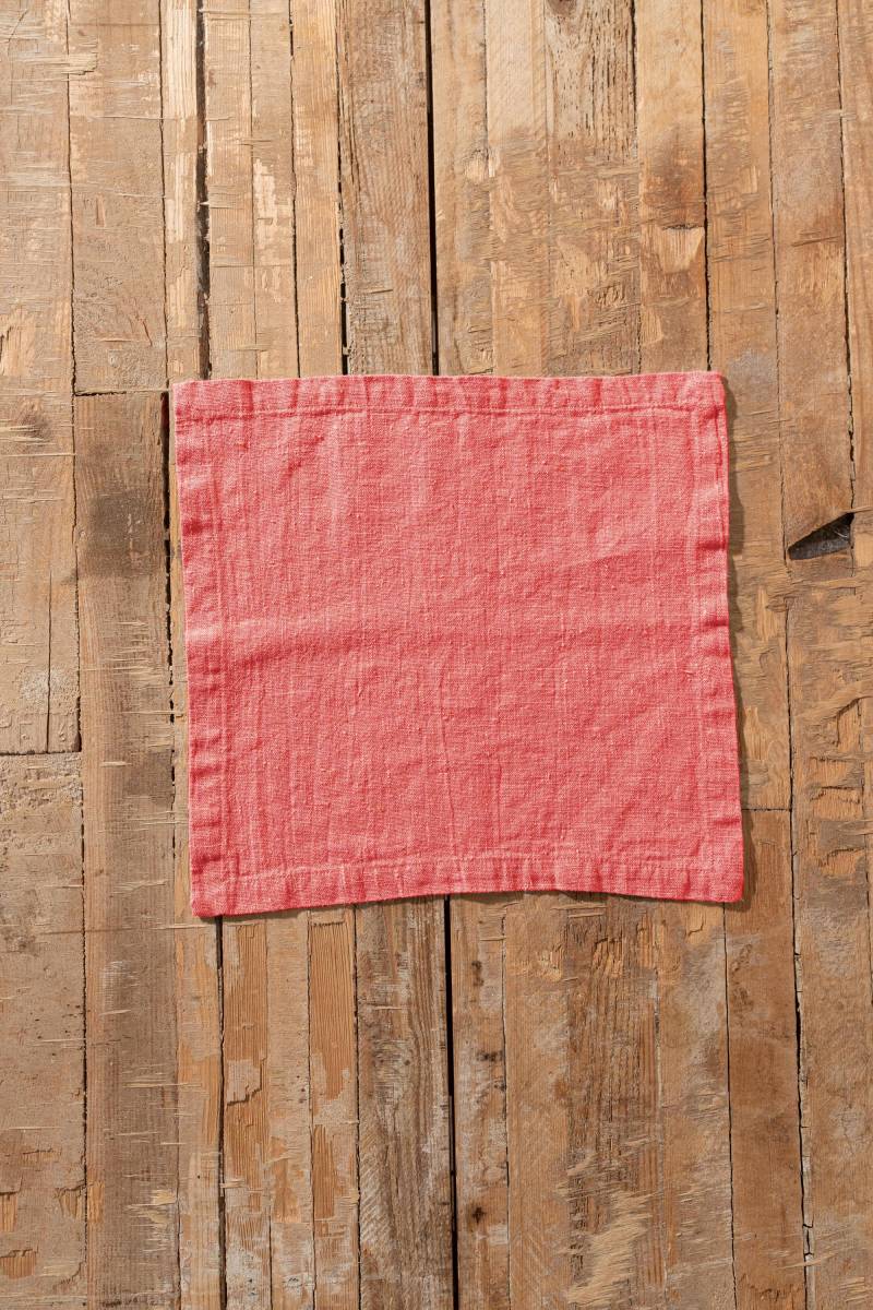 Tischserviette Aus Festem Wassermelonen-Rosa Leinen | Optional Stickerei von LaPetiteAlice