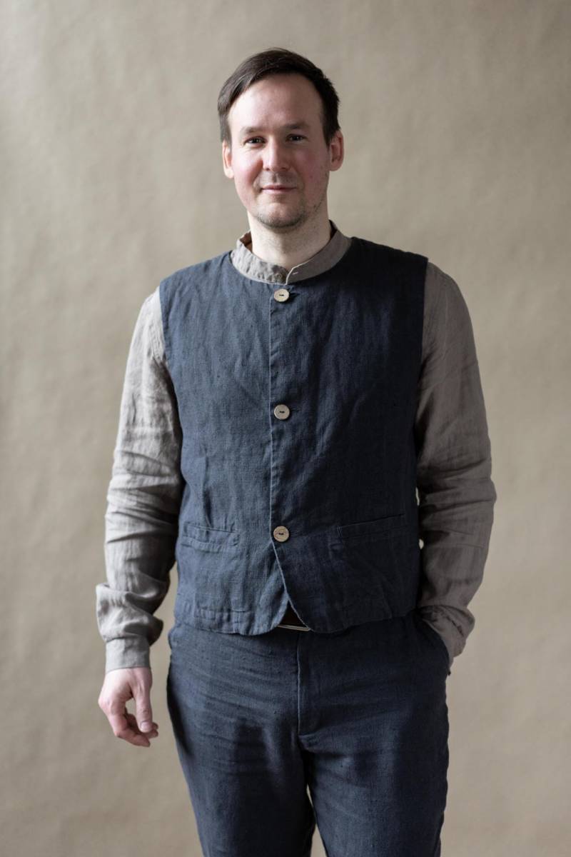 Warme Leinenweste Aiden Für Männer, Schwere Maßgeschneiderte Ärmellose Weste Lässige, Formelle Oder Rustikale Bräutigam Outfits | Optional von LaPetiteAlice