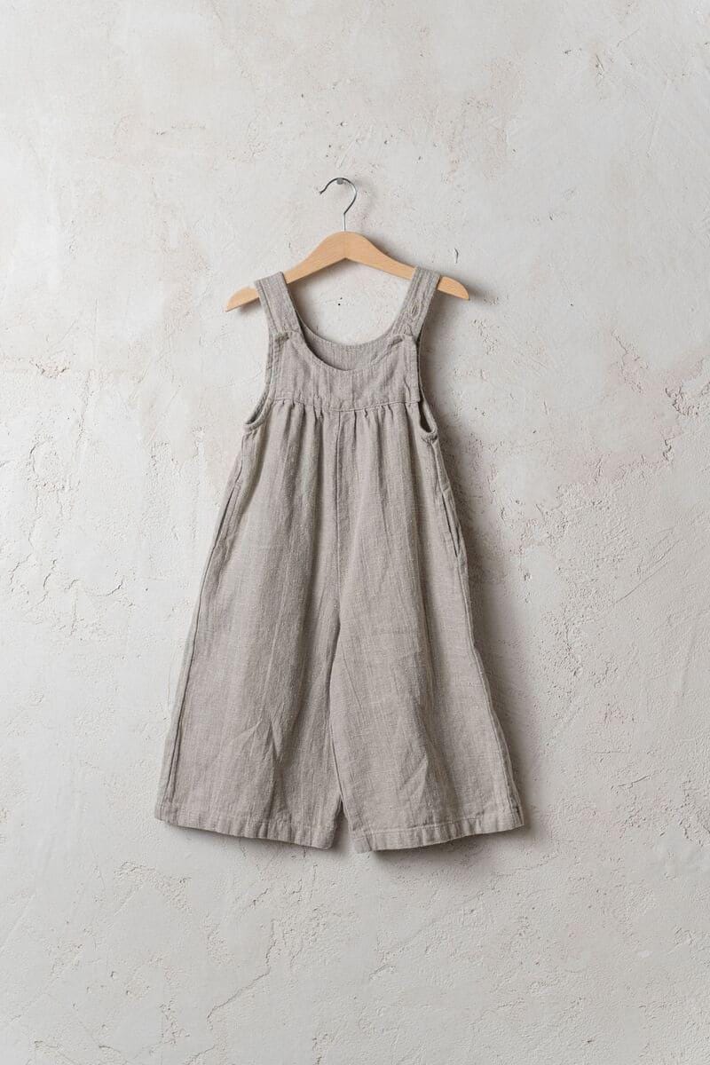 Warmer Leinen Kleinkind Overall Ärmelloser Herbst Romper, Optional Mit Stickerei von LaPetiteAlice