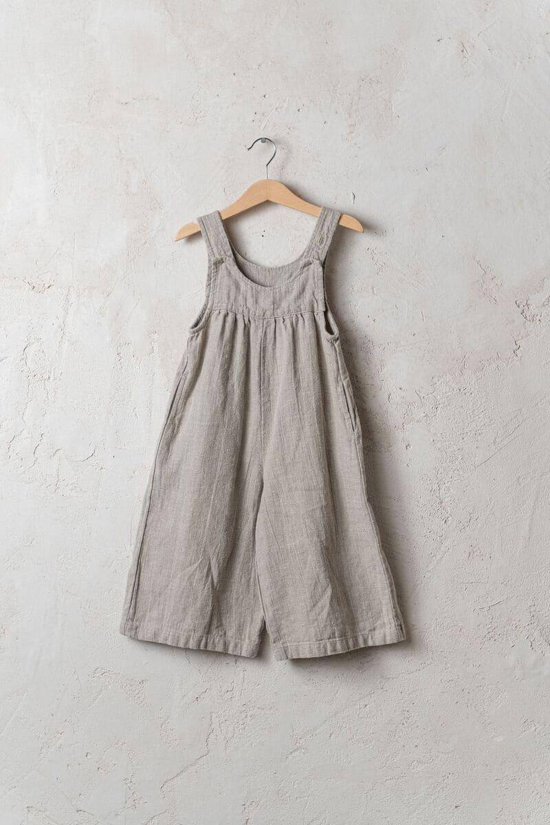 Warmer Leinen Kleinkind Overall Ärmelloser Herbst Romper, Optional Mit Stickerei von LaPetiteAlice