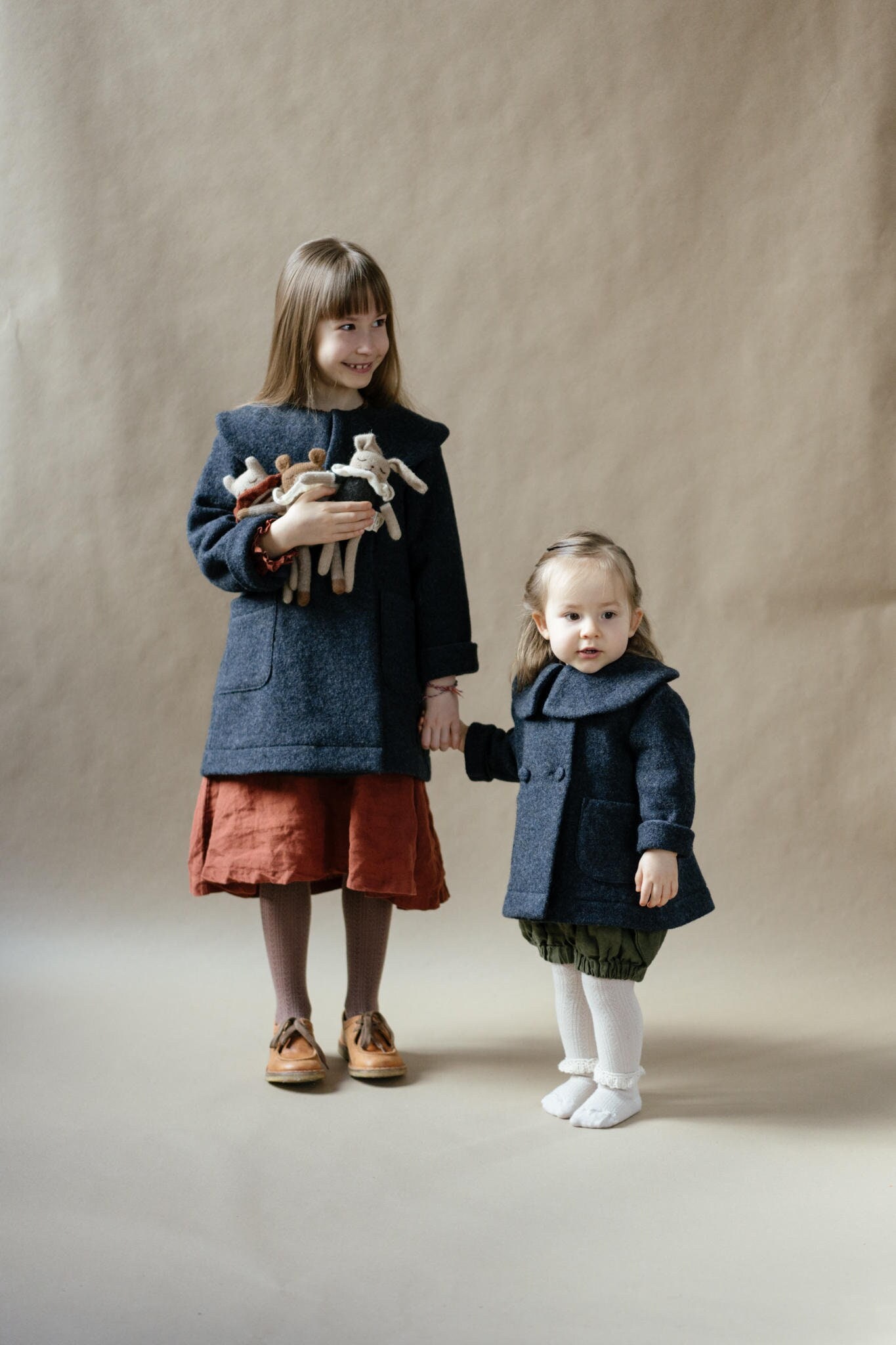 Wollmantel Mina Für Mädchen, Warme Und Bequeme Weste Kinder, Warme Leinenkleidung | Optional Stickerei von LaPetiteAlice