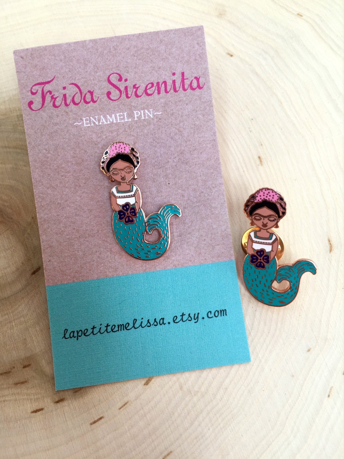 Frida Sirenita Emaille Pin von LaPetiteMelissa