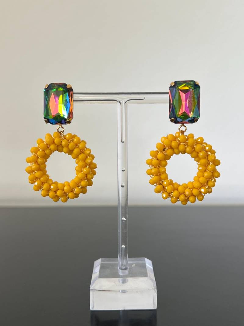 Elegante Statementohrringe Mit Anhängern Aus Glasperlen | Ohrstecker Glaskristallen Schmuck Für Besondere Anlässe Elegante Statementohrringe Mit Anhängern Aus Glasperlen | Ohrstecker Glaskristallen Schmuck Für Besondere Anlässe von LaPintade