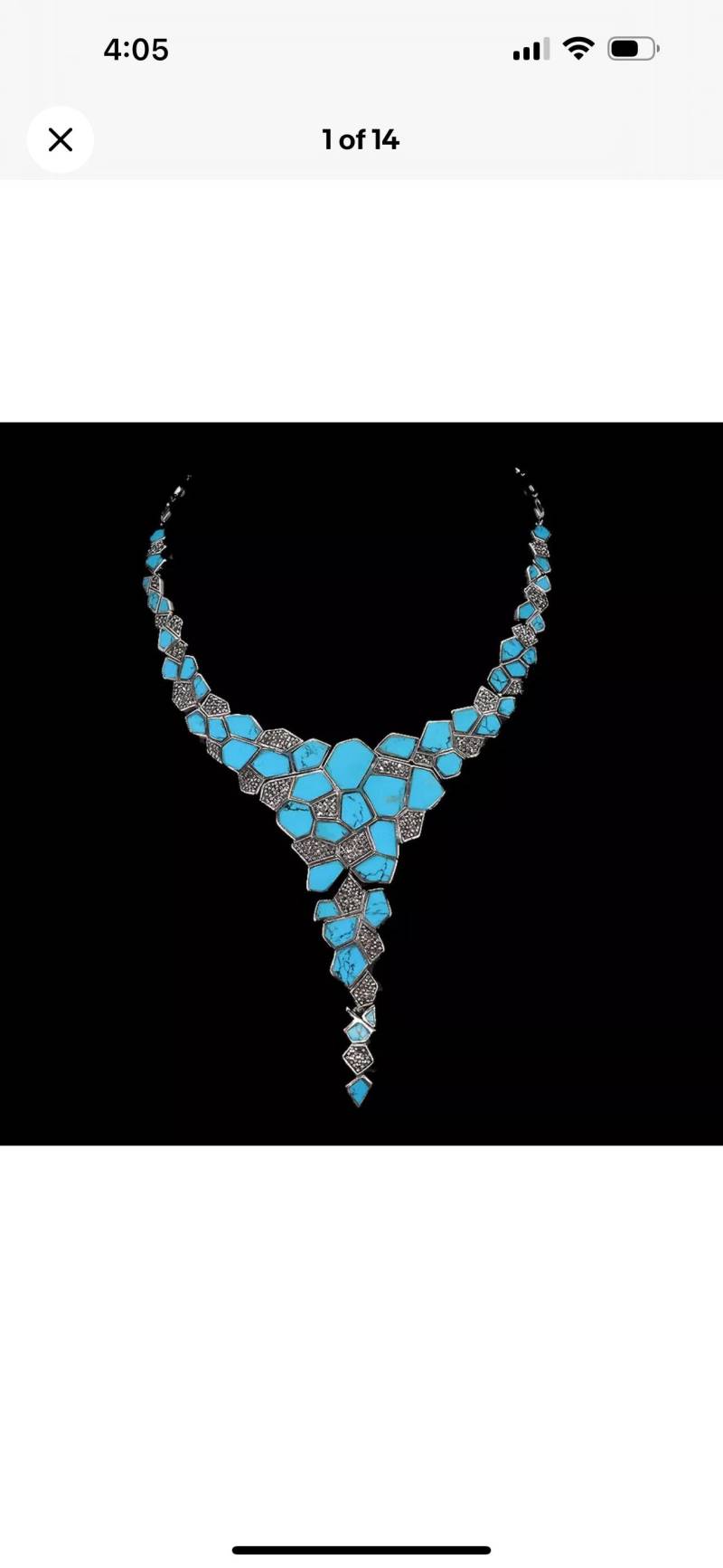 Attraktives Türkis Markasit Edelstein Collier & Ohrring Set Attraktives Türkis Markasit Edelstein Collier & Ohrring Set von LaRosaGems