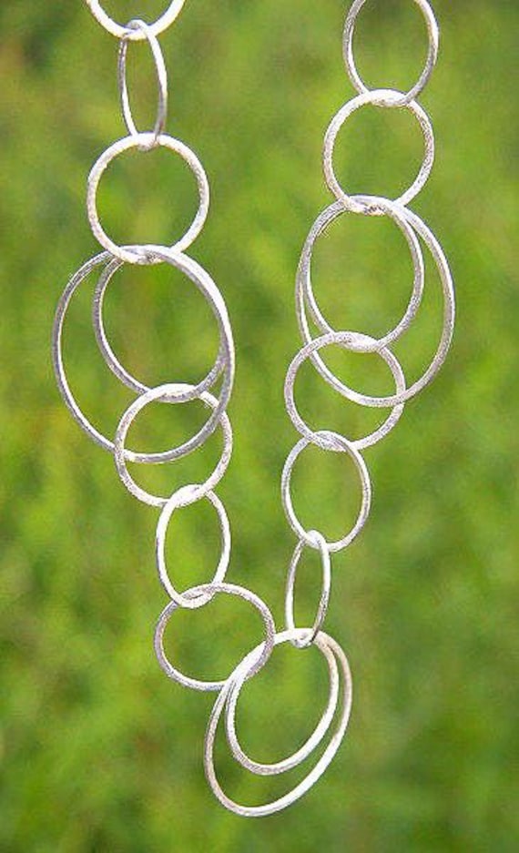 Gliederkette Mit Großen Kettengliedern Aus Sterlingsilber, Länge 62 cm Gliederkette Mit Großen Kettengliedern Aus Sterlingsilber, Länge 62 cm von LaRosaSchmuck