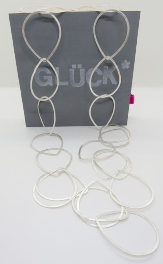 Lange Gliederkette 112 cm Aus Sterlingsilber von LaRosaSchmuck