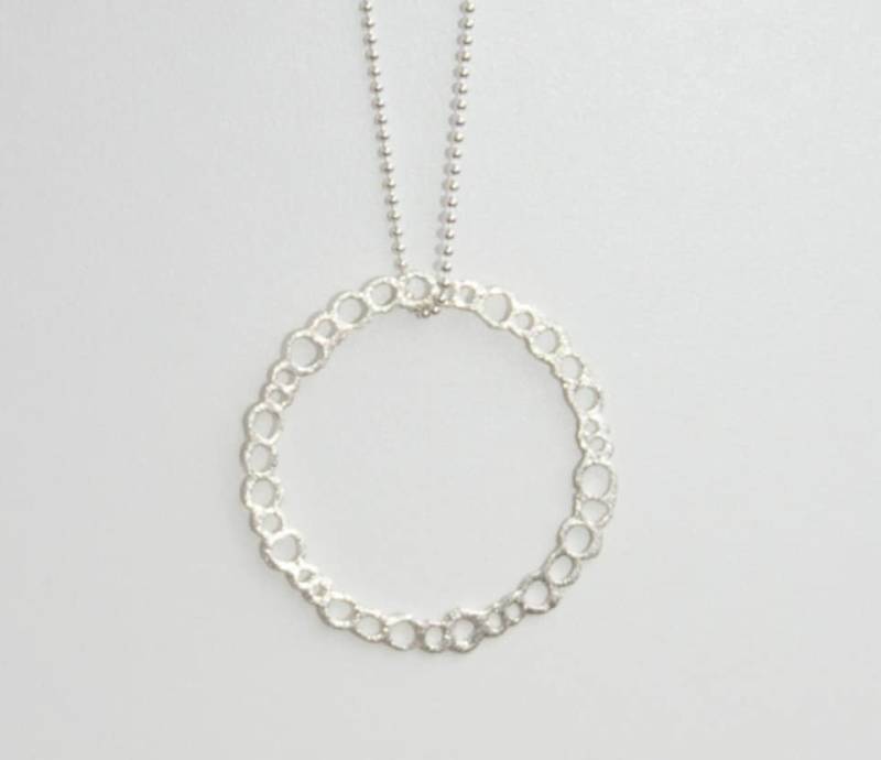 Silberkette Mit Silberring Und Kugelkette 80 cm Lang von LaRosaSchmuck