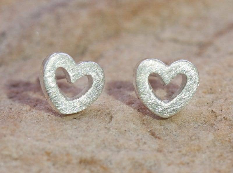 Silberohrstecker Mit Herz von LaRosaSchmuck