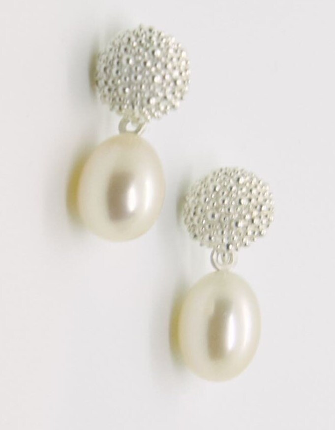 Silberohrstecker Mit Perltropfen Silberohrstecker Mit Perltropfen von LaRosaSchmuck