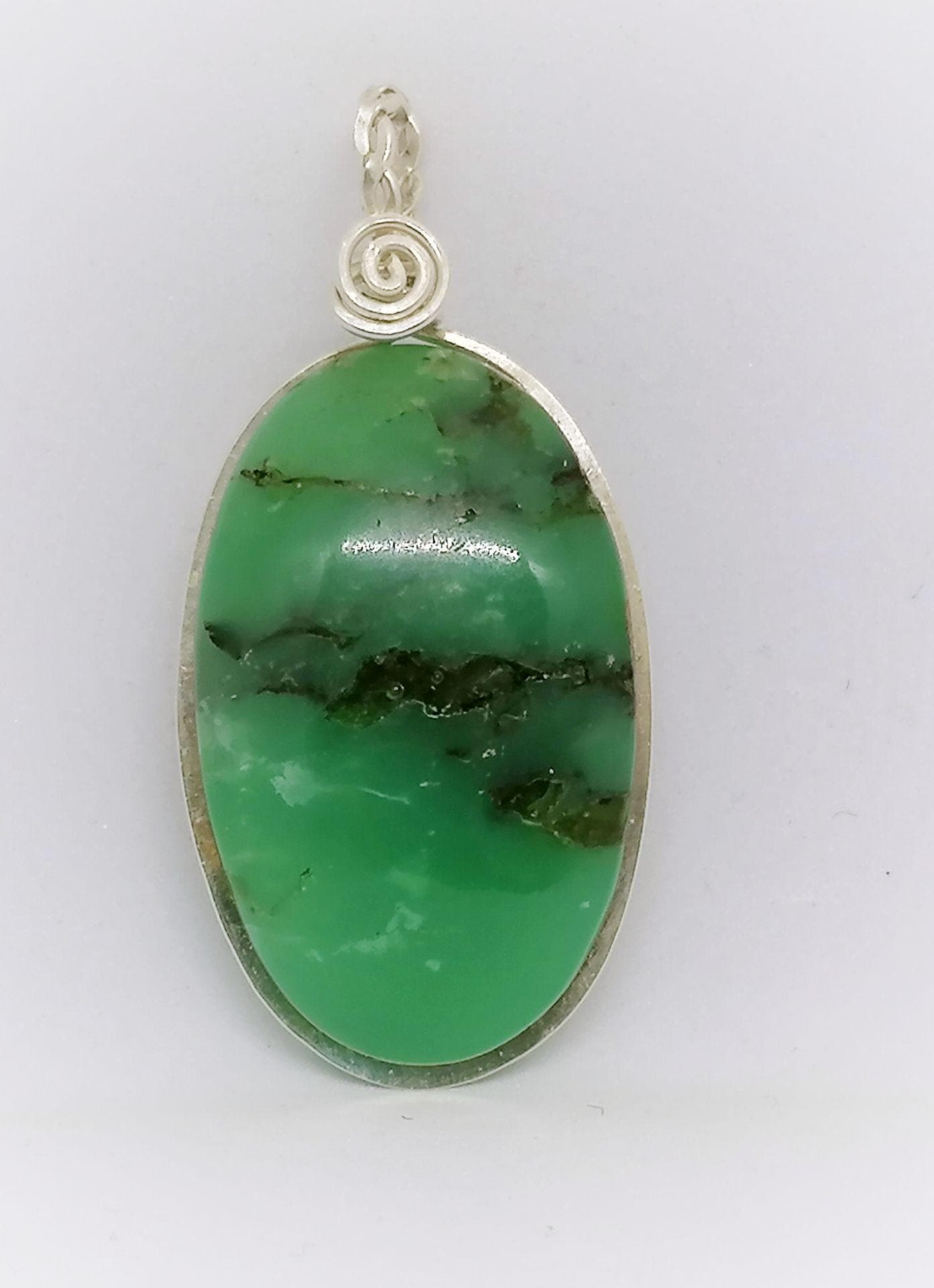 Chrysopras Anhänger Silber von LaSombrilla