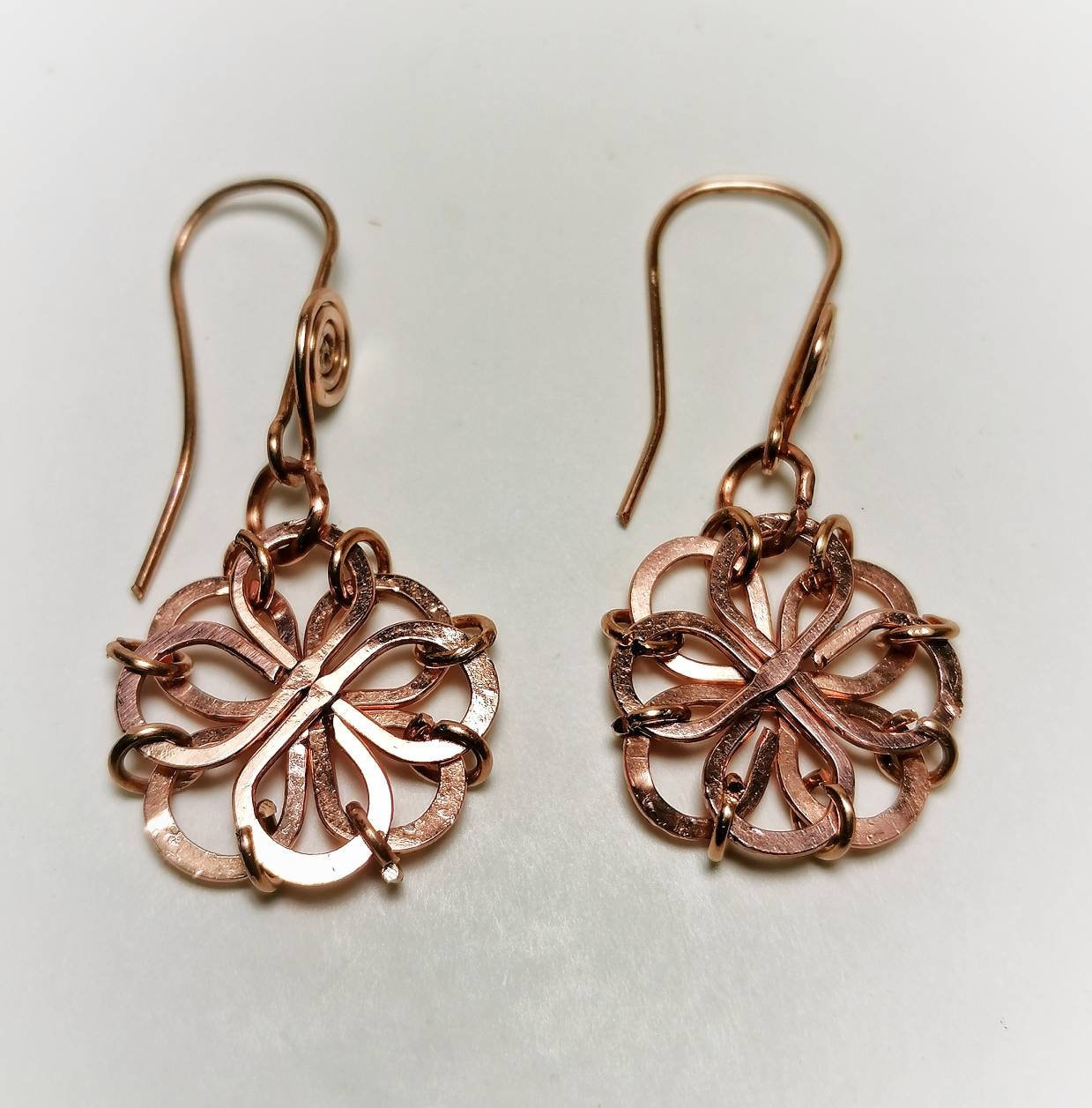 Kupfer Ohrringe Mandala von LaSombrilla