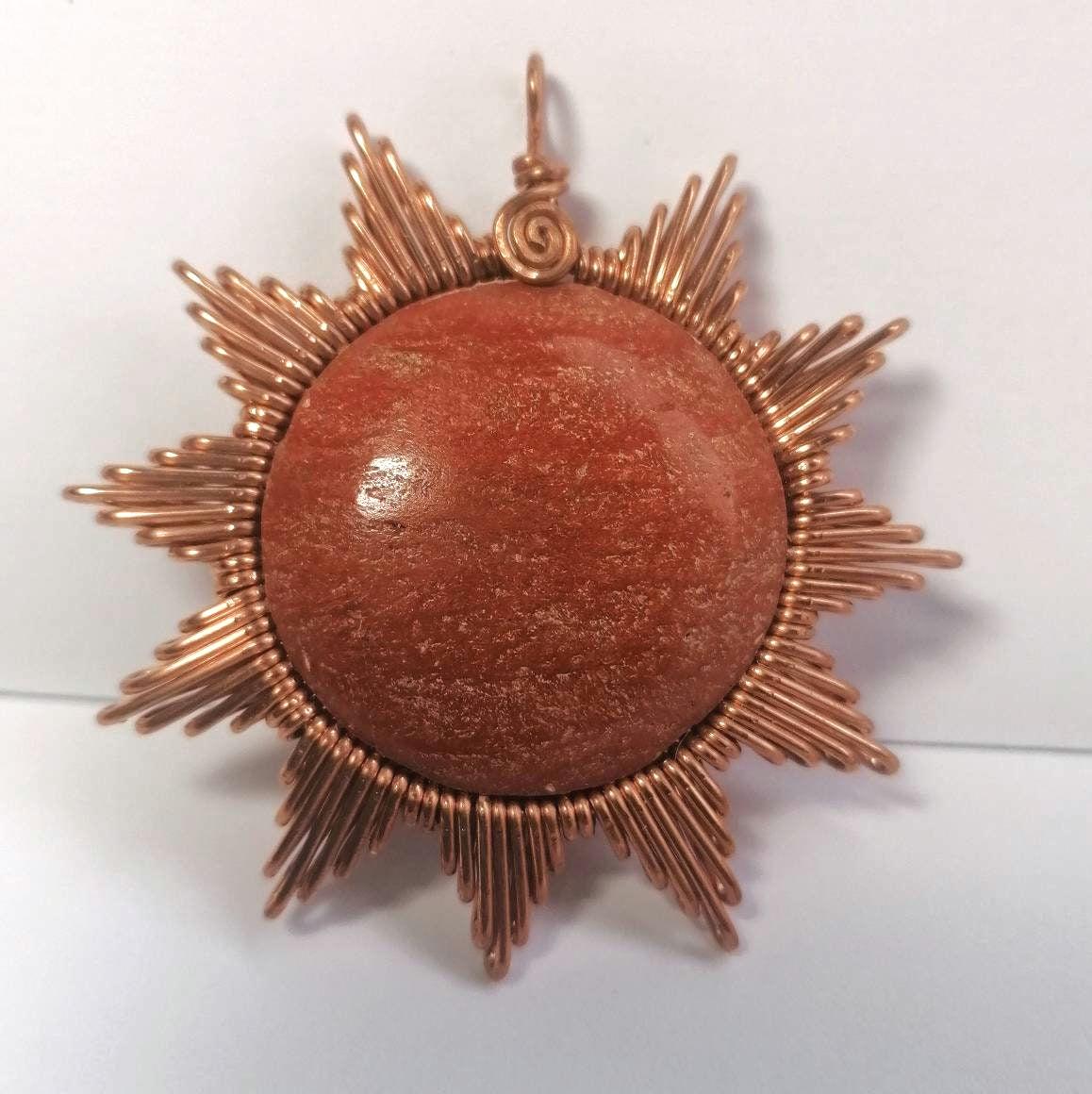 Kupfer Sonnenanhänger Mit Jaspis Red Copper Sun von LaSombrilla