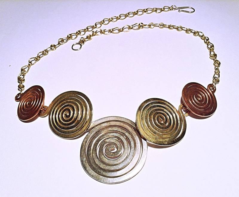 Spiralenkette Kupfer Messing Neusilber "3Elements" Spiralenkette Kupfer Messing Neusilber "3Elements" von LaSombrilla