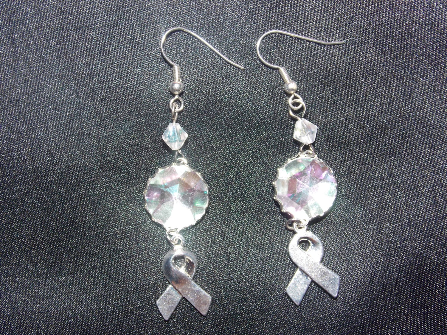 strass Und Band Ohrringe strass Und Band Ohrringe von LaTierraDesigns