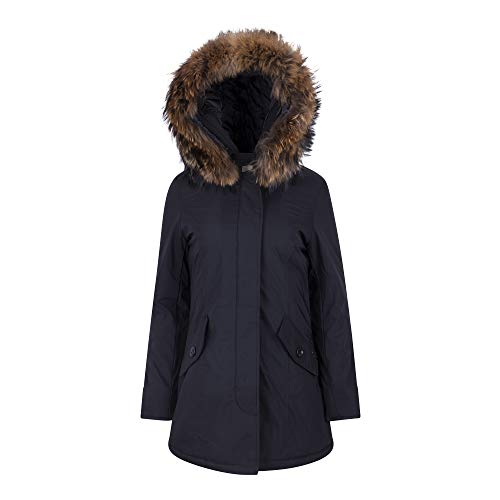 LaVelache Arctic Parka Damen Winter Jacke Mantel Echt Fell Pelz Schwarz (L) von LaVelache
