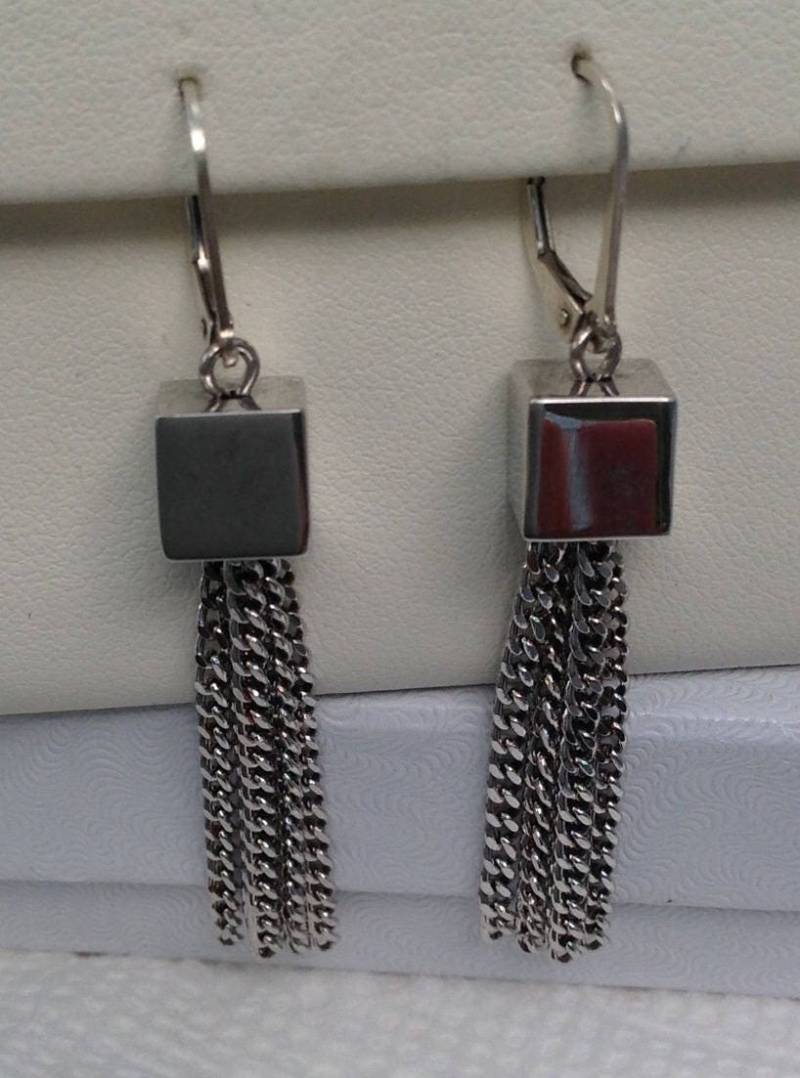 Edelstahl Quasten An Sterling Ohrringen von LaVernesStudio