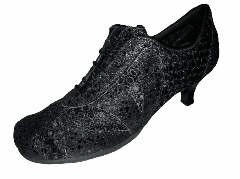 Schwarze Glitter Tanz-Übungsschuhe/Tango Sneakers - La Viking Schuhe Schwarze Glitter Tanz-Übungsschuhe/Tango Sneakers - La Viking Schuhe von LaVikingaDesign