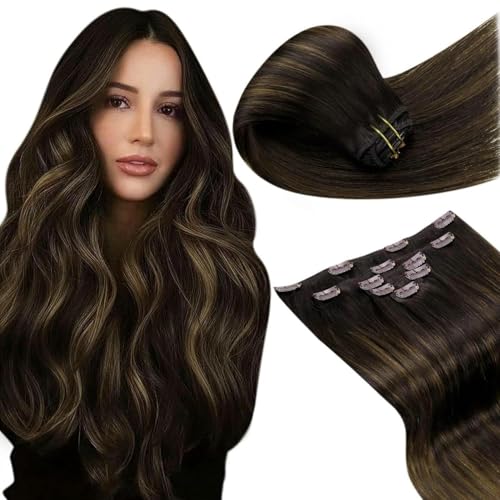 LaaVoo Echthaar Extensions Clip Braun Balayage 55cm Clip in Extensions Echthaar Ombre Dunkelbraun mit Mittelbraun Clips in Extensions Menschenhaar für Frauen 5PCS 70g #2/8/2 LaaVoo Echthaar Extensions Clip Braun Balayage 55cm Clip in Extensions Echthaar Ombre Dunkelbraun mit Mittelbraun Clips in Extensions Menschenhaar für Frauen 5PCS 70g #2/8/2 von LaaVoo