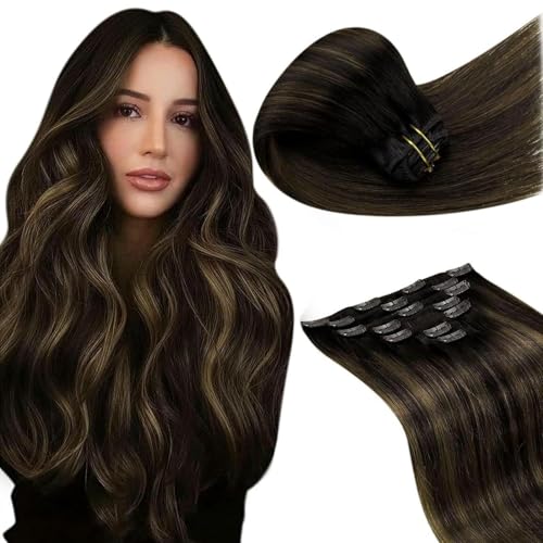 LaaVoo Echthaar Extensions Clip Braun Balayage 55cm Extensions Echthaar Clip Glatt Echthaar Clips Extensions Menschenhaar für Frauen 7PCS 120g #2/8/2 LaaVoo Echthaar Extensions Clip Braun Balayage 55cm Extensions Echthaar Clip Glatt Echthaar Clips Extensions Menschenhaar für Frauen 7PCS 120g #2/8/2 von LaaVoo