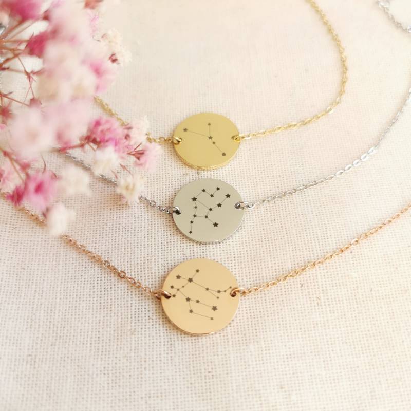 Sternzeichen Armband , Mit Sternzeichengravur, Konstellation Armband, Personalisierte in Silber, Gold Und Rosegold von LaasioDE