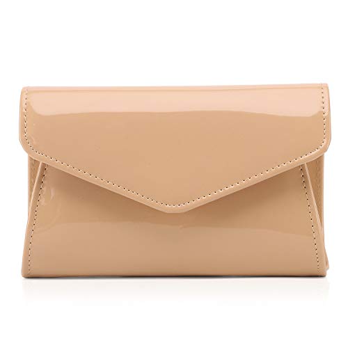 Labair Clutch-Tasche aus Lackleder, glänzend, für Damen, einfarbig, klein von Labair