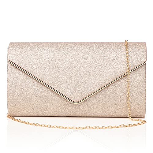Labair Damen Sparkly Envelope Clutch, champagnerfarben Labair Damen Sparkly Envelope Clutch, champagnerfarben von Labair