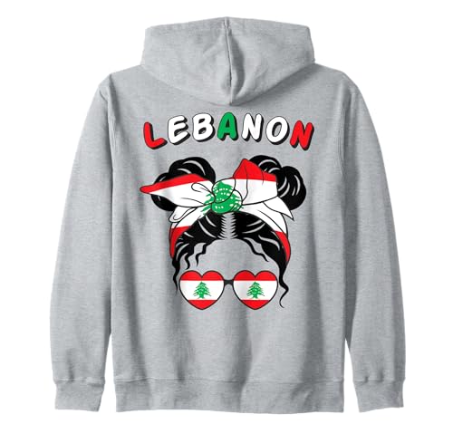 Labanon-Mädchen, Labanesisches Mädchen, Mädchen mit der patriotischen Flagge von Labanese Kapuzenjacke von Labanese Flag Gifts for Labanon Girl Labanon Women