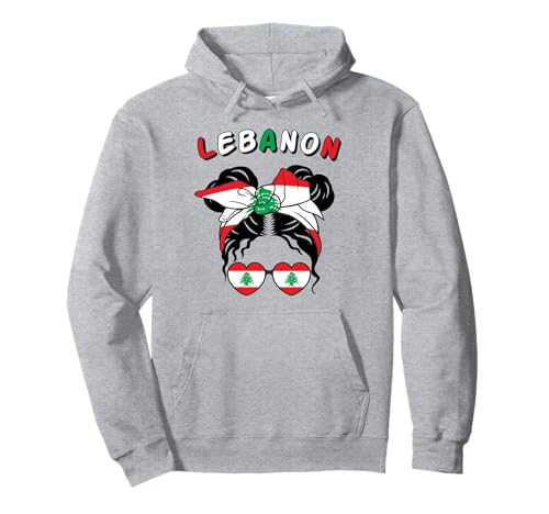 Labanon-Mädchen, Labanesisches Mädchen, Mädchen mit der patriotischen Flagge von Labanese Pullover Hoodie von Labanese Flag Gifts for Labanon Girl Labanon Women