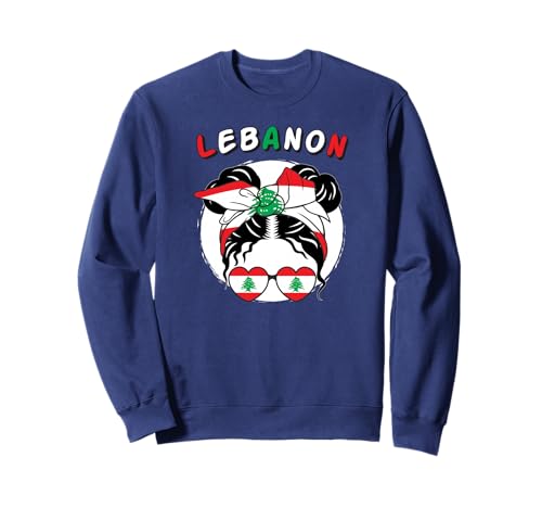 Labanon-Mädchen, Labanesisches Mädchen, Mädchen mit der patriotischen Flagge von Labanese Sweatshirt von Labanese Flag Gifts for Labanon Girl Labanon Women